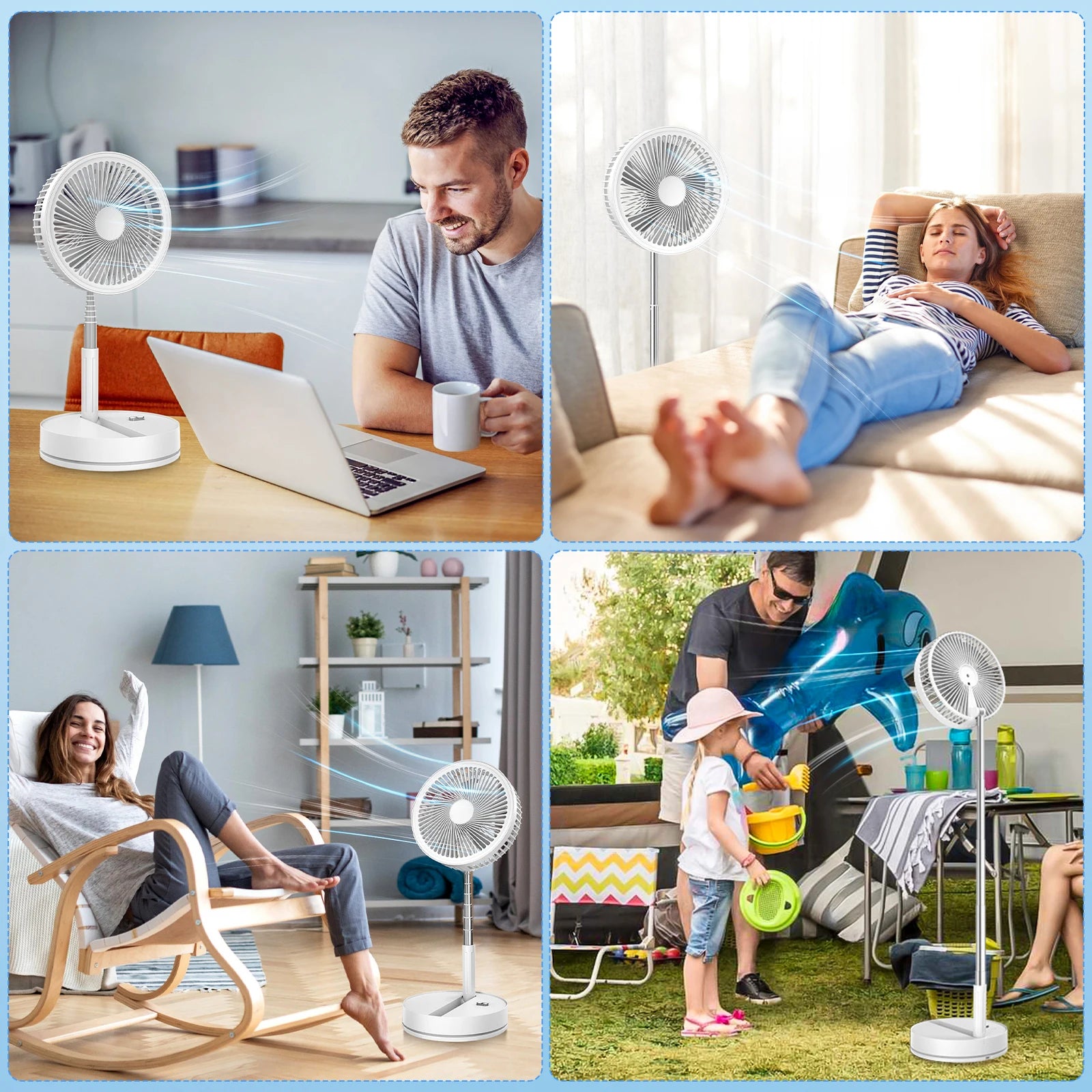 9" Foldable Rechargeable Fan