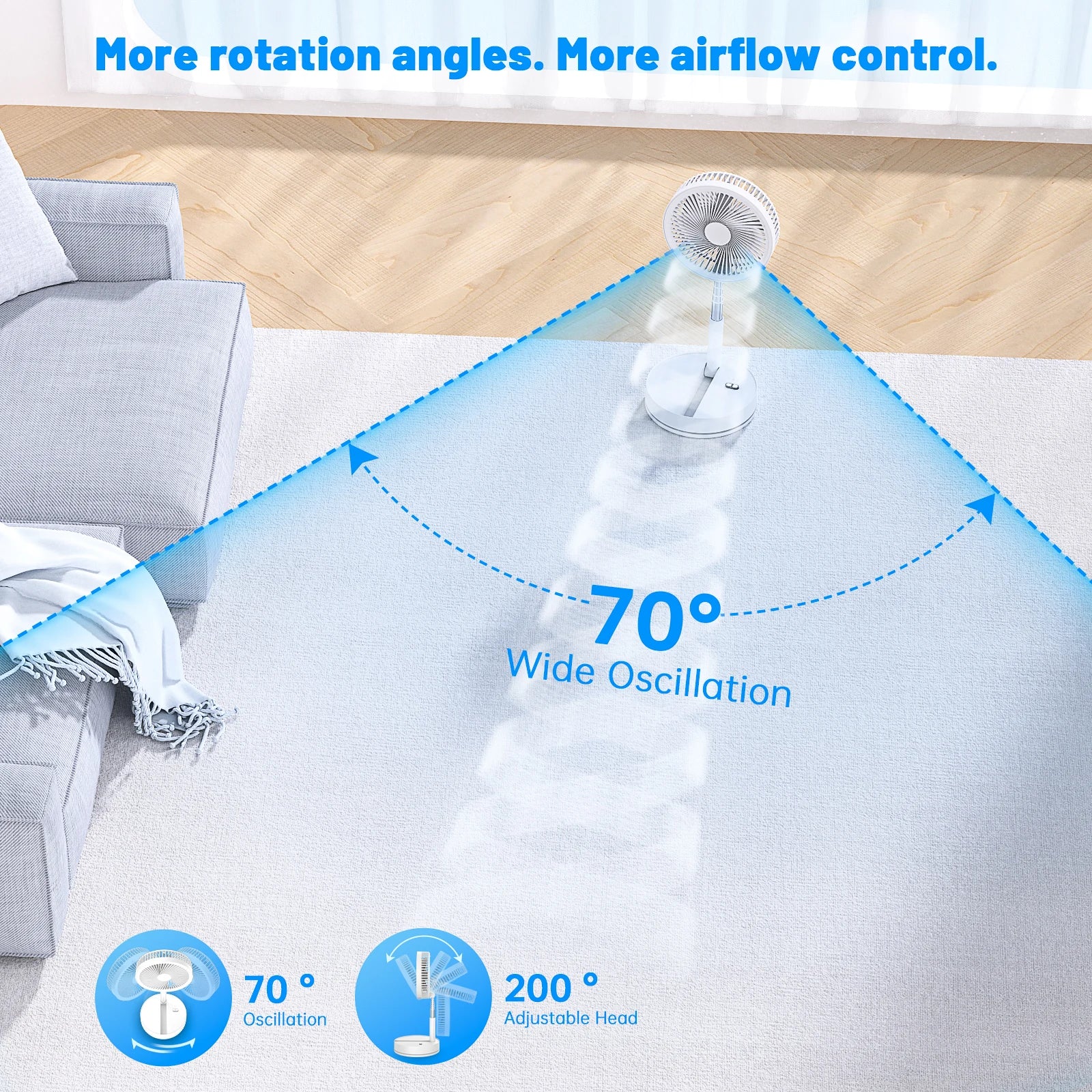 9" Foldable Rechargeable Fan