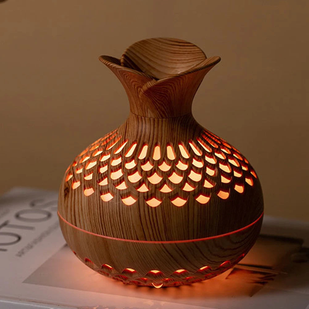 Wood Grain Flower Humidifier