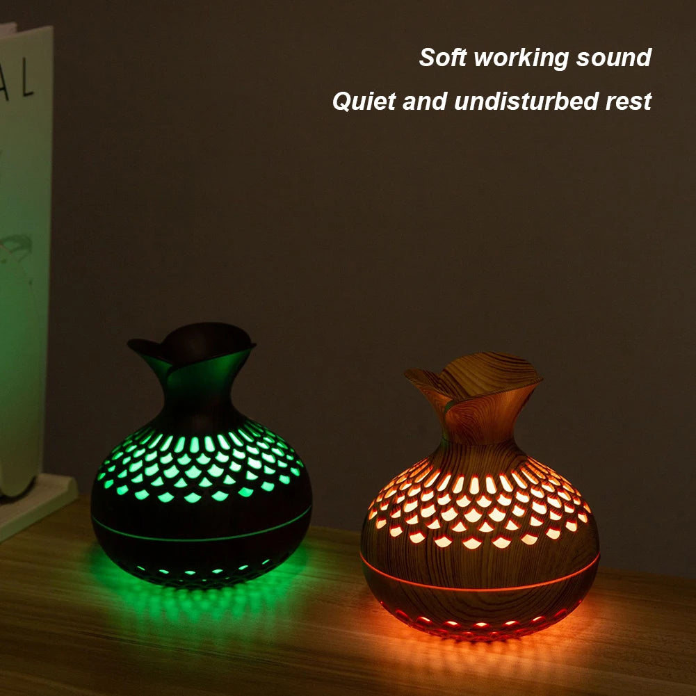 Wood Grain Flower Humidifier