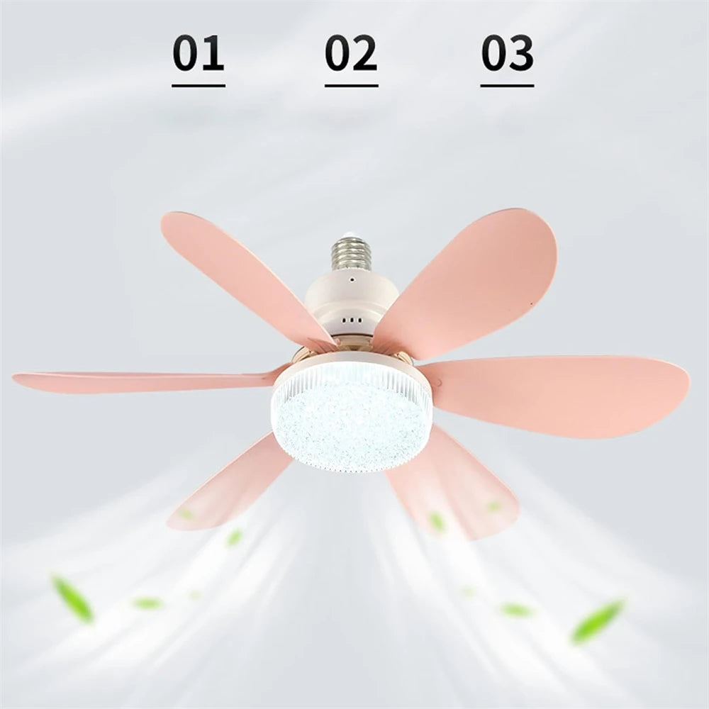 Ceiling Fan With Led Light + Remote Control