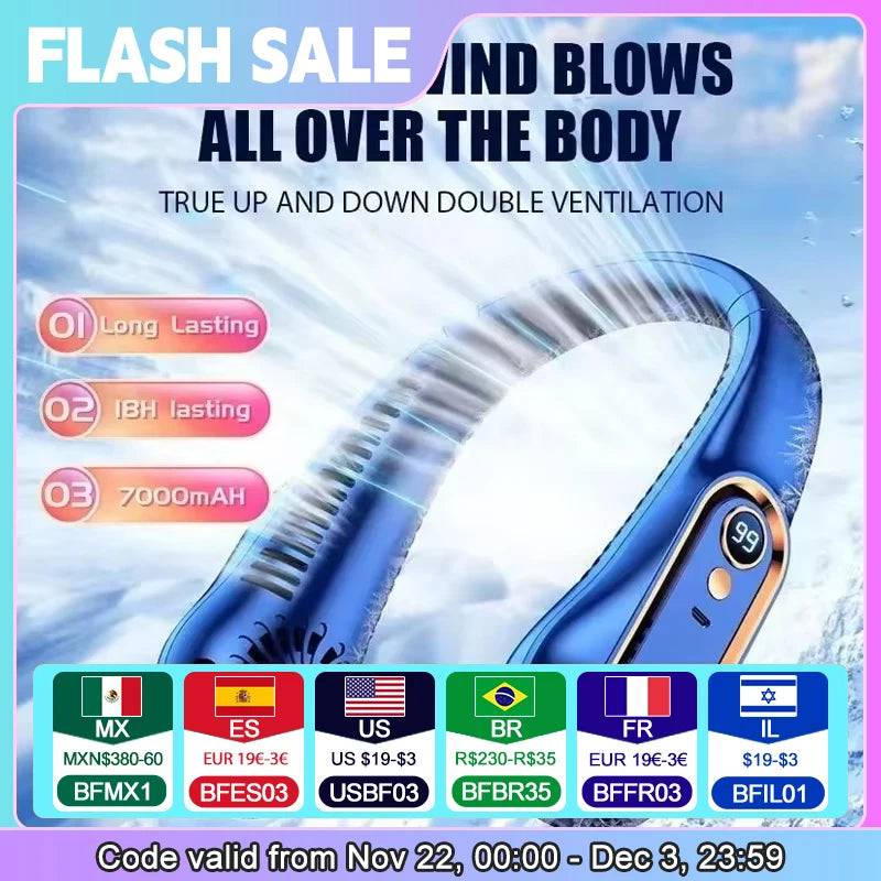 Neck Bladeless Portable Fan