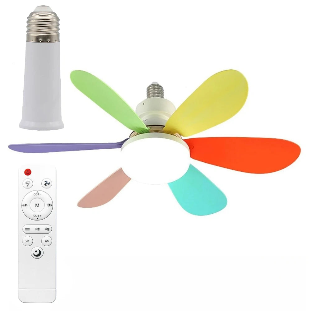 Ceiling Fan With Led Light + Remote Control