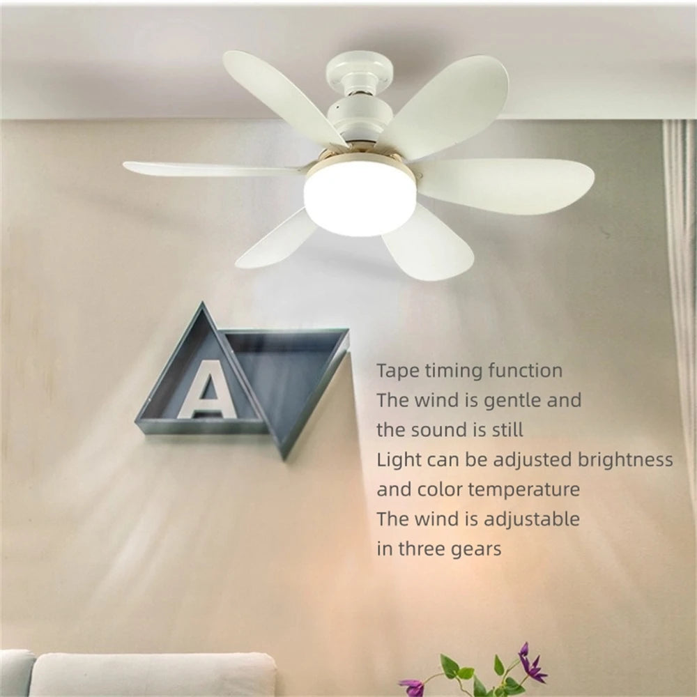 Ceiling Fan With Led Light + Remote Control